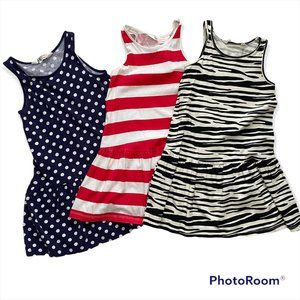 H&M drop waist dresses Zebra, Striped, Polka Dot Size 4-6